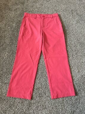 Vineyard Vines Coral-Pink Straight-Leg Chinos